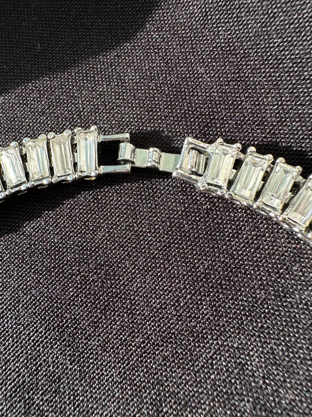Vintage Rhinestone Tennis Necklace