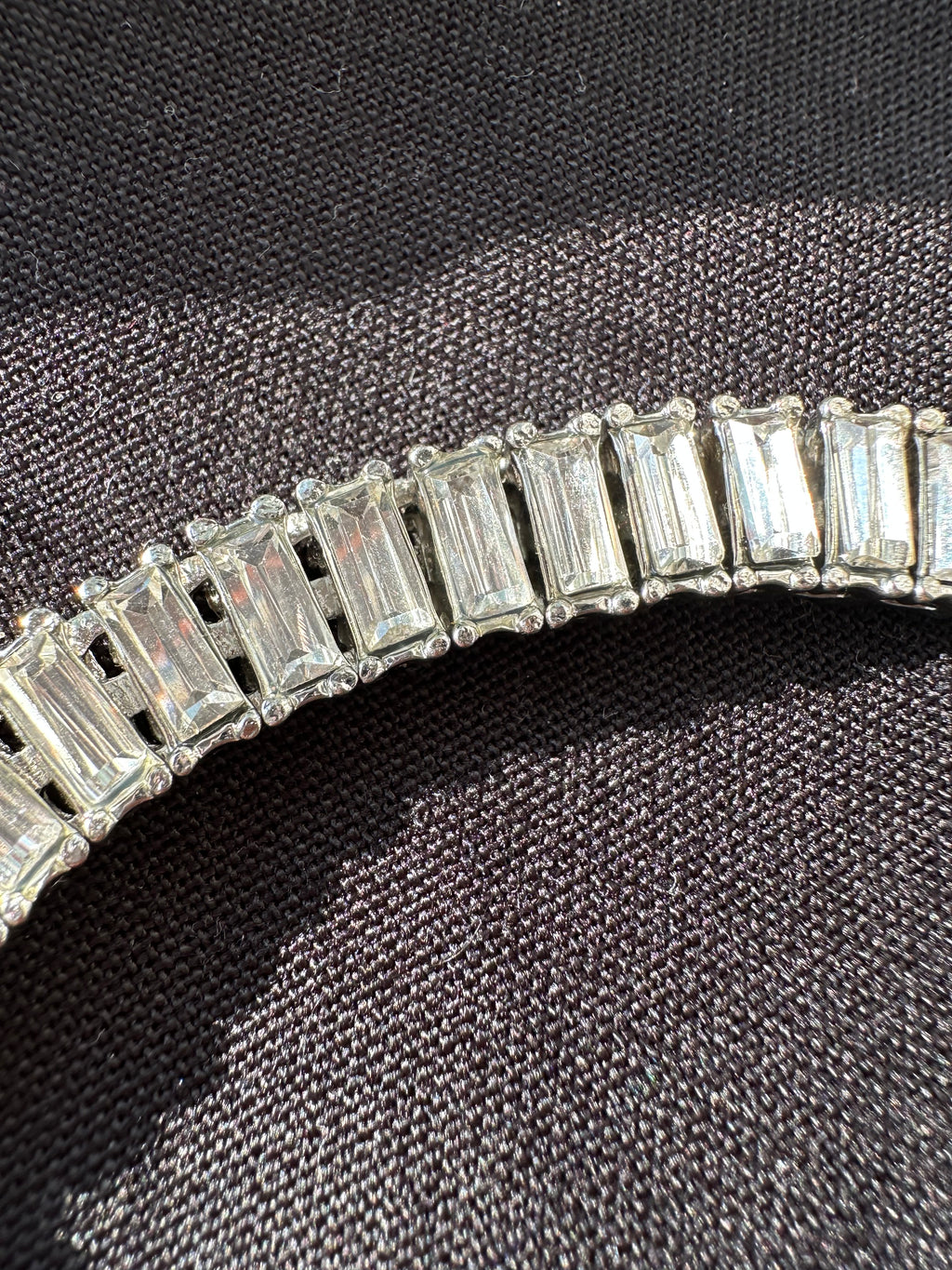 Vintage Rhinestone Tennis Necklace