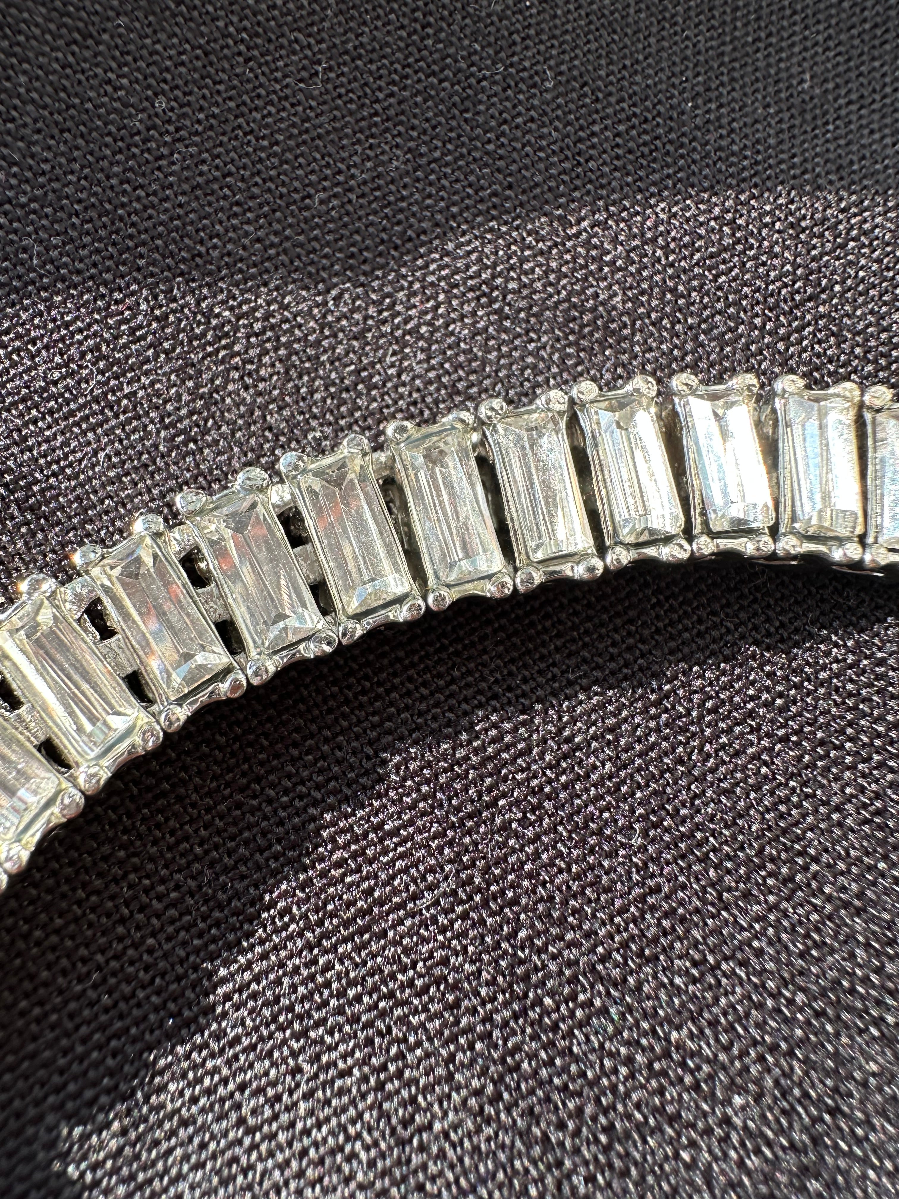 Vintage Rhinestone Tennis Necklace