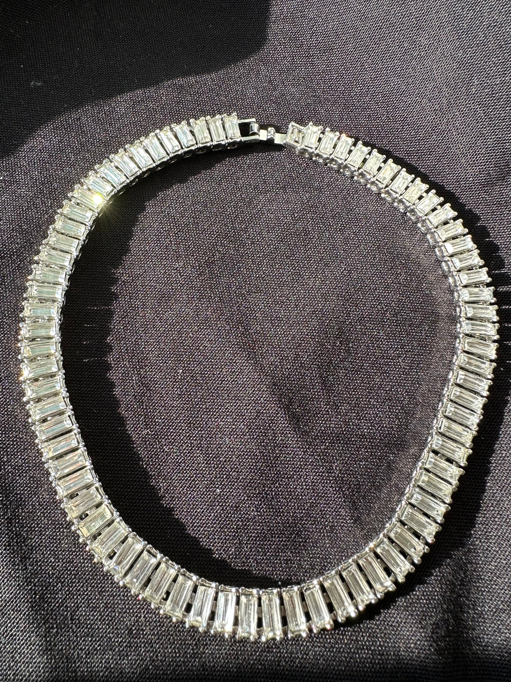 Vintage Rhinestone Tennis Necklace