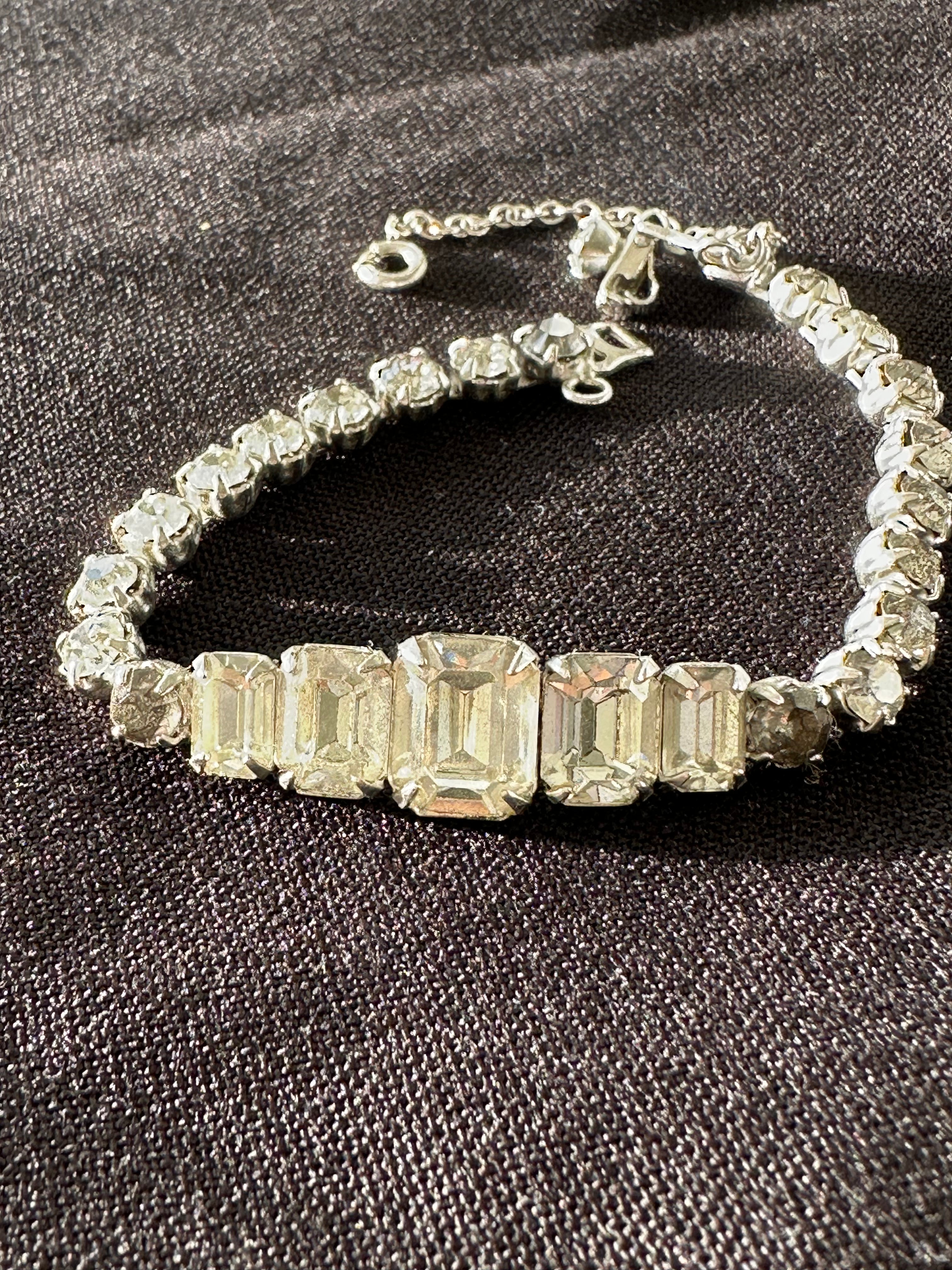 Vintage Rhinestone Tennis Bracelet
