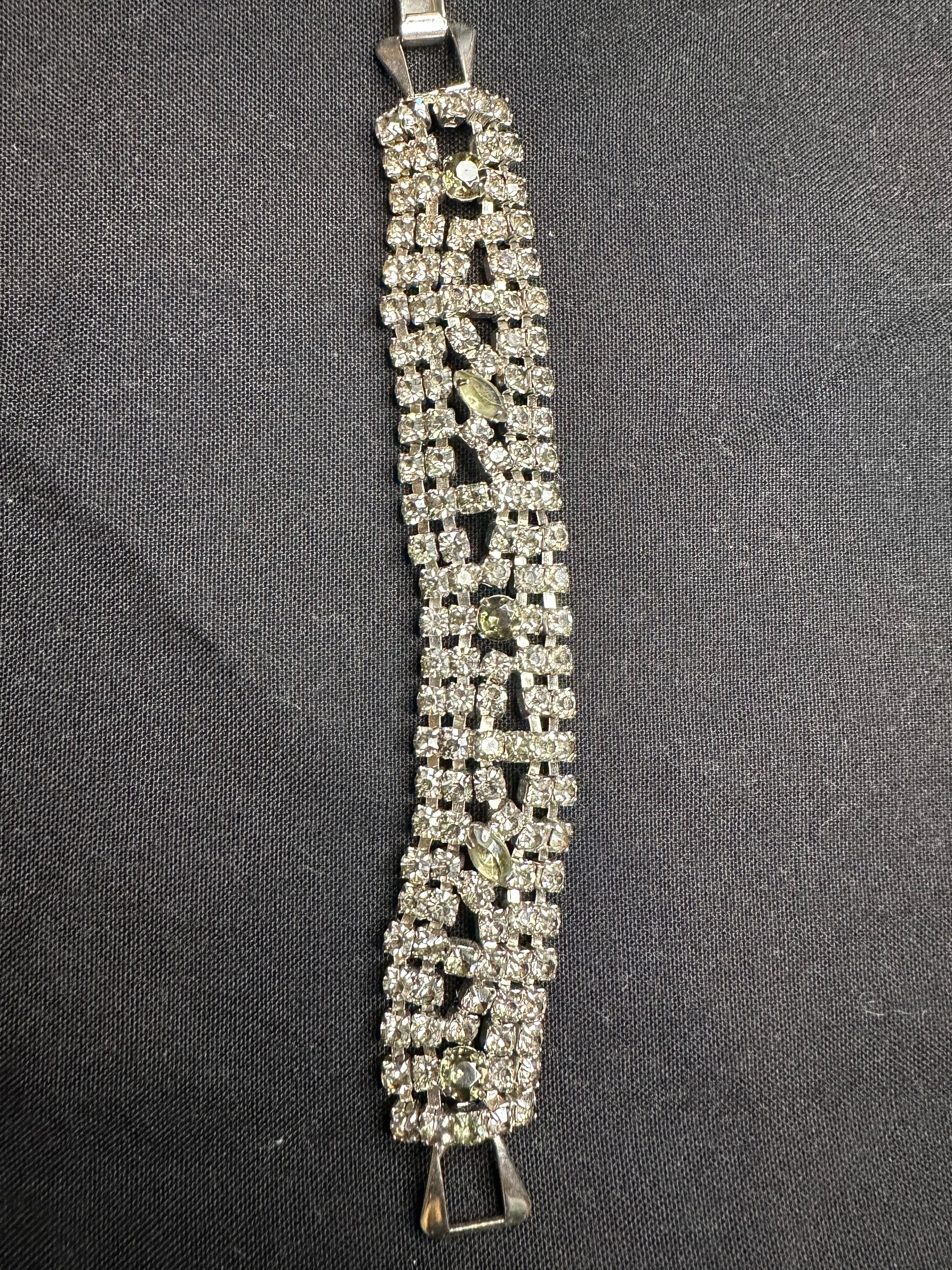 Vintage Clear Rhinestone Bracelet