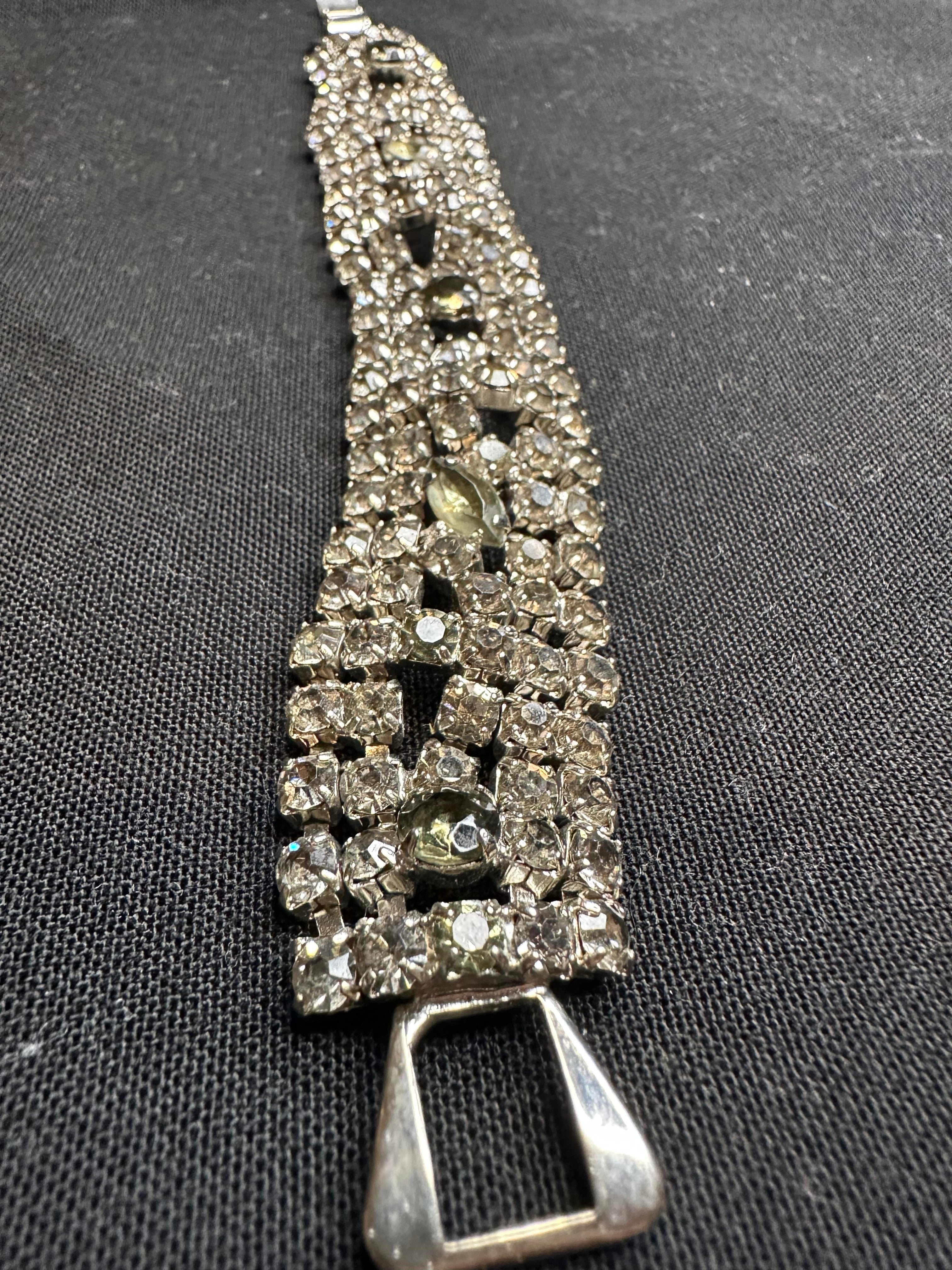 Vintage Clear Rhinestone Bracelet